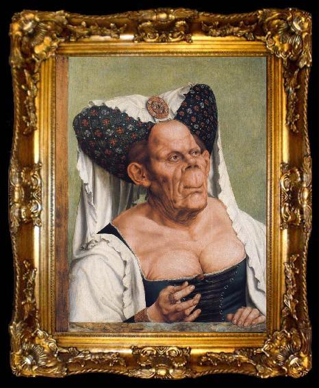 framed  Quentin Massys Portrait of a Grotesque Old Woman, ta009-2